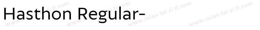 Hasthon Regular字体转换